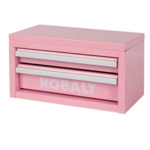 Kobalt Mini Tool Chest Pink With Silver Chrome Drawer Accents Metal